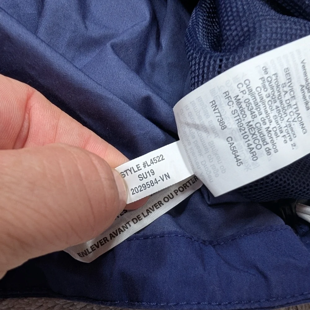 J. Crew Jacket Mens M Blue Colorblock Hooded Cotton Nylon Full Zip Coastal